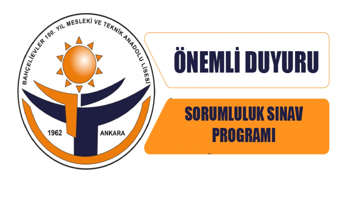 2024 - 2025 Eğitim Öğretim Yılı Eylül Ayı Sorumluluk Sınav Programı